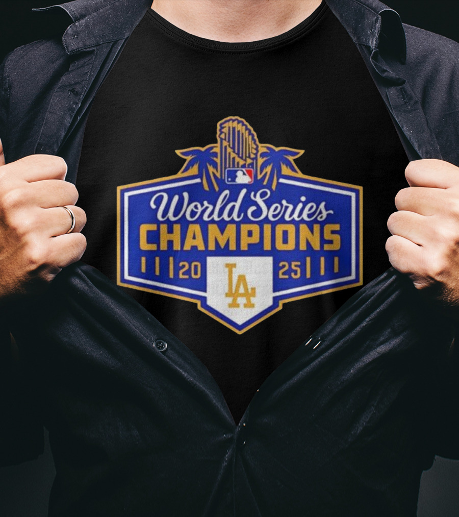 World Series Champions 2025 LA Dodgers MLB Logo T-Shirt
