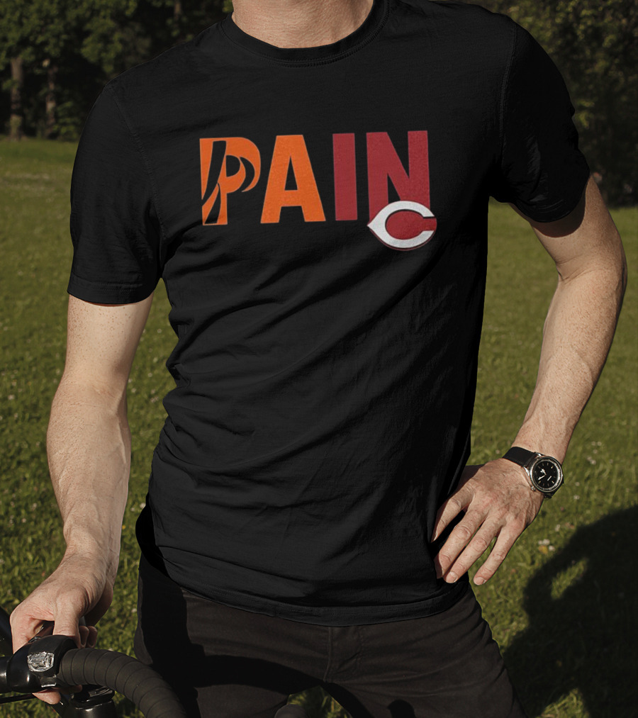 PAIN Cincinnati Reds Chicago Bears Collaboration T-Shirt