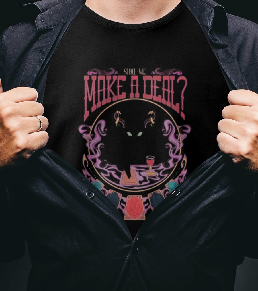 Just Roll With It Shall We Make A Deal Niklaus Tarot Table Drink Symbol T-Shirt