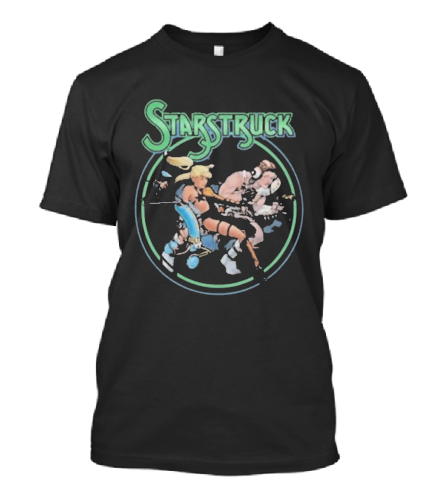 Starstruck Galatia 9 And Brucilla Dynamic Duo Retro Comic Style T-Shirt