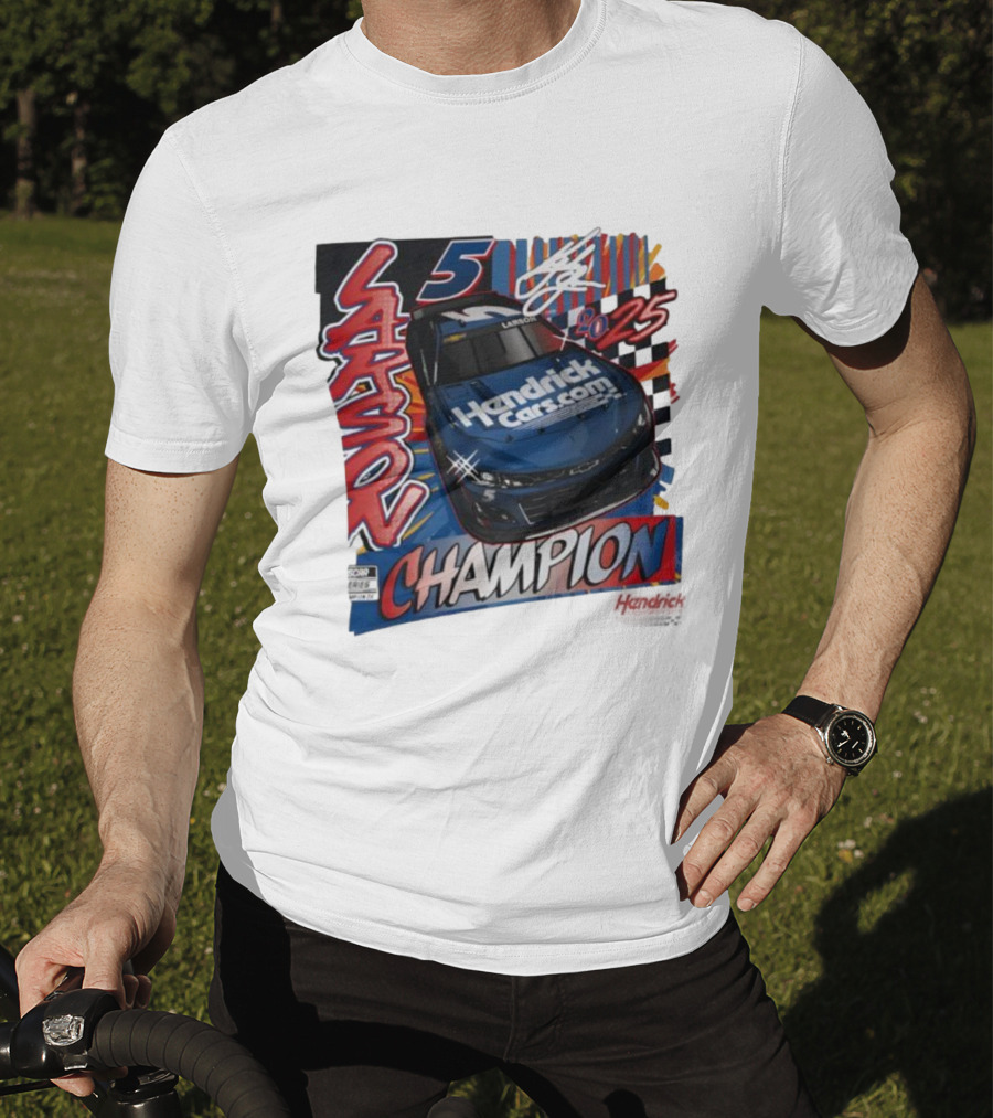 Kyle Larson 5 Champion Hendrick Cars 2025 NASCAR Cup Series T-Shirt