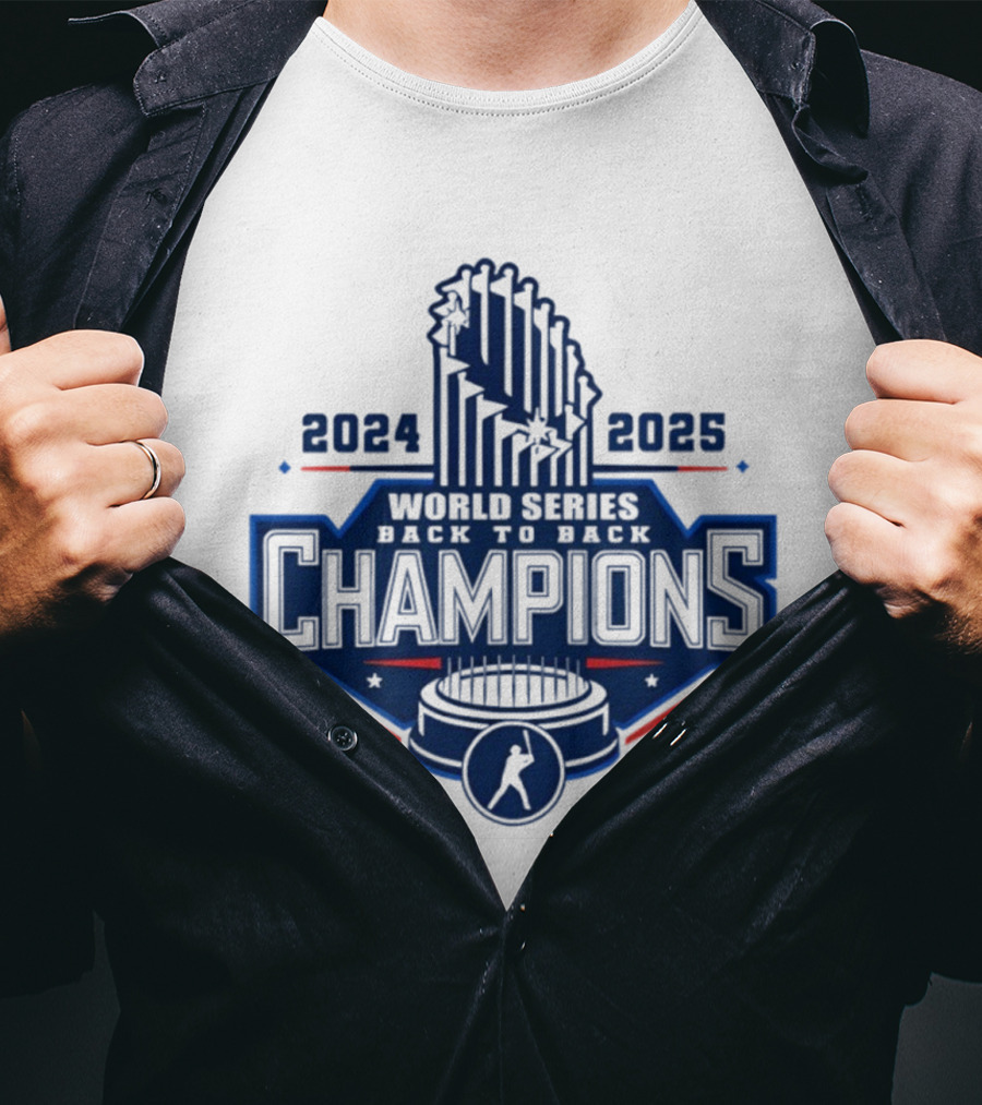 Los Angeles Dodgers World Series Back To Back 2024 2025 Champions MLB T-Shirt