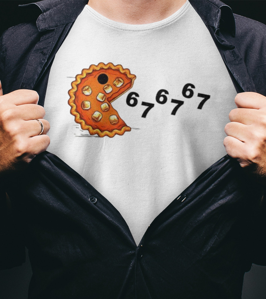 Pacman Pumpkin Pie Eating Ghosts Happy Fall Meme 67 T-Shirt