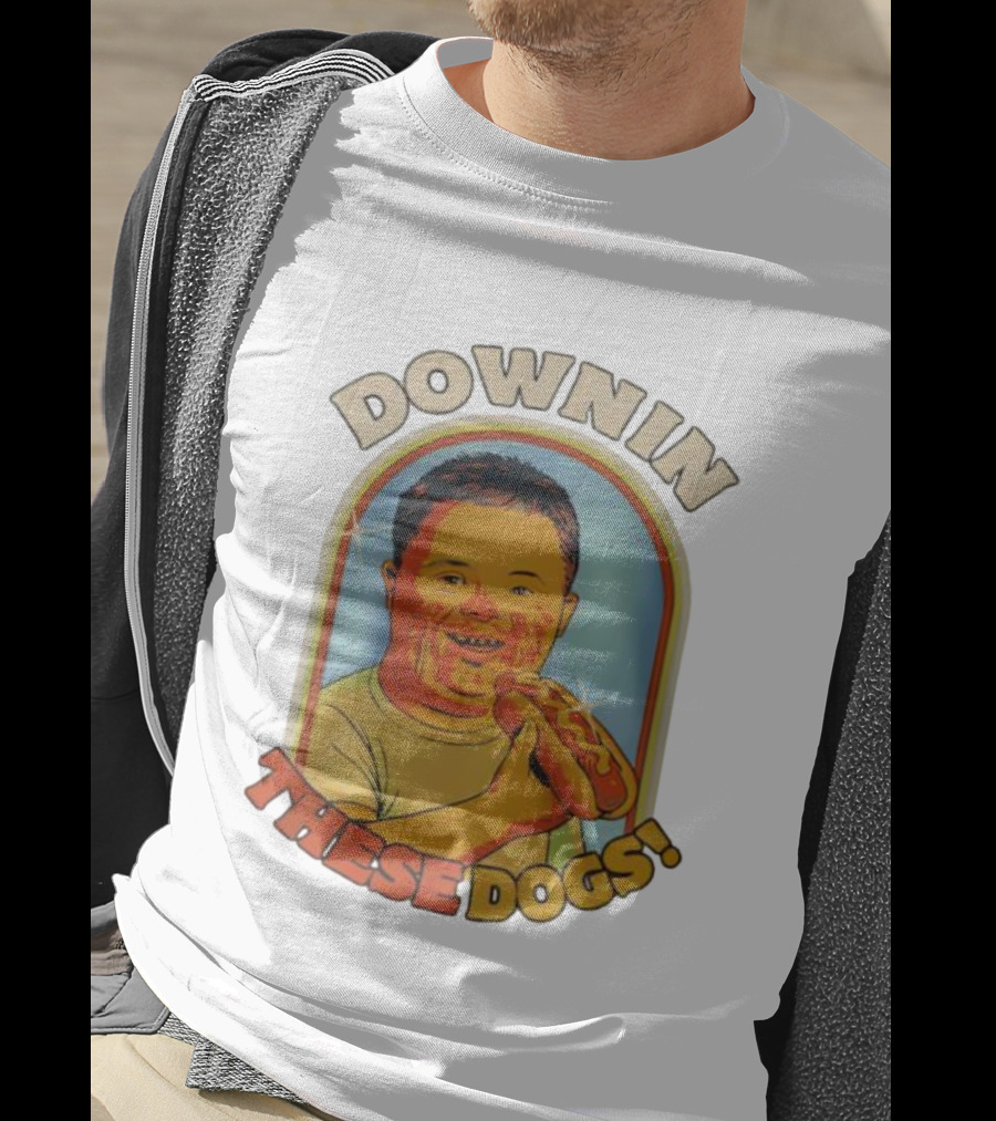 DOWNIN THESE DOGS Hot Dog Eating Fun T-Shirt