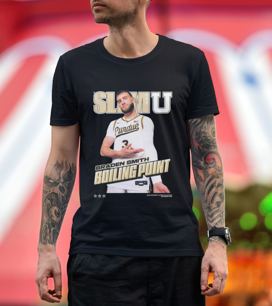 SlamU Braden Smith Boiling Point Purdue Boilermakers T-Shirt