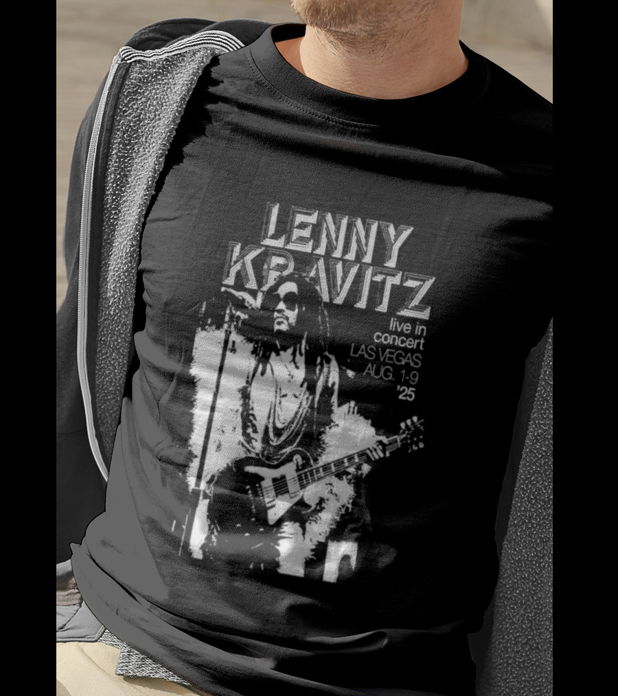 Lenny Kravitz Live In Concert Las Vegas Aug 10 2025 Tour T-Shirt