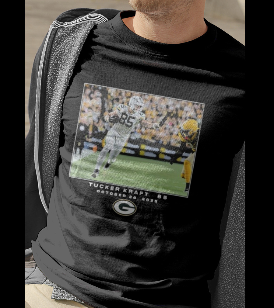 Tucker Kraft 85 Green Bay Packers NFL October 26 2025 Week 8 T-Shirt