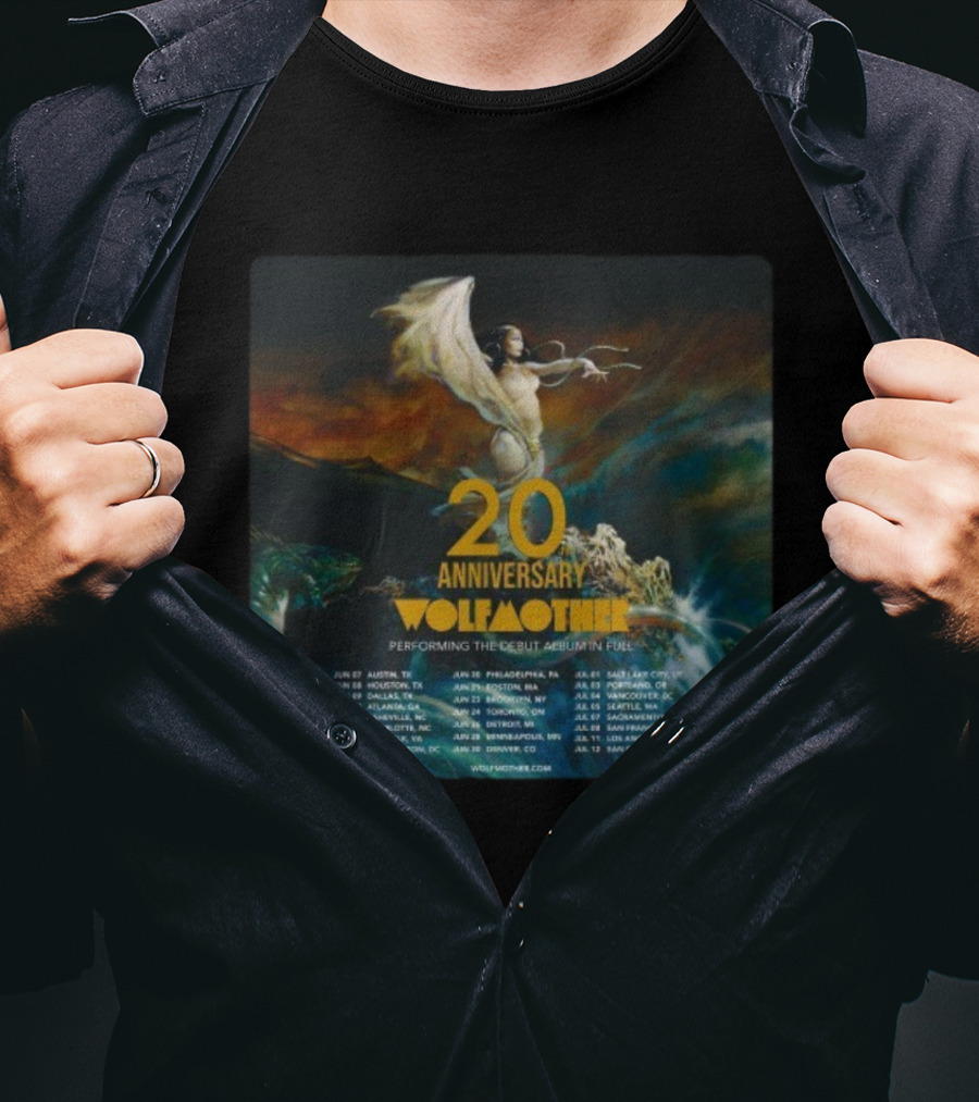 Wolfmother 20th Anniversary Performing Debut Album In Full 2026 USA Tour Dates T-Shirt