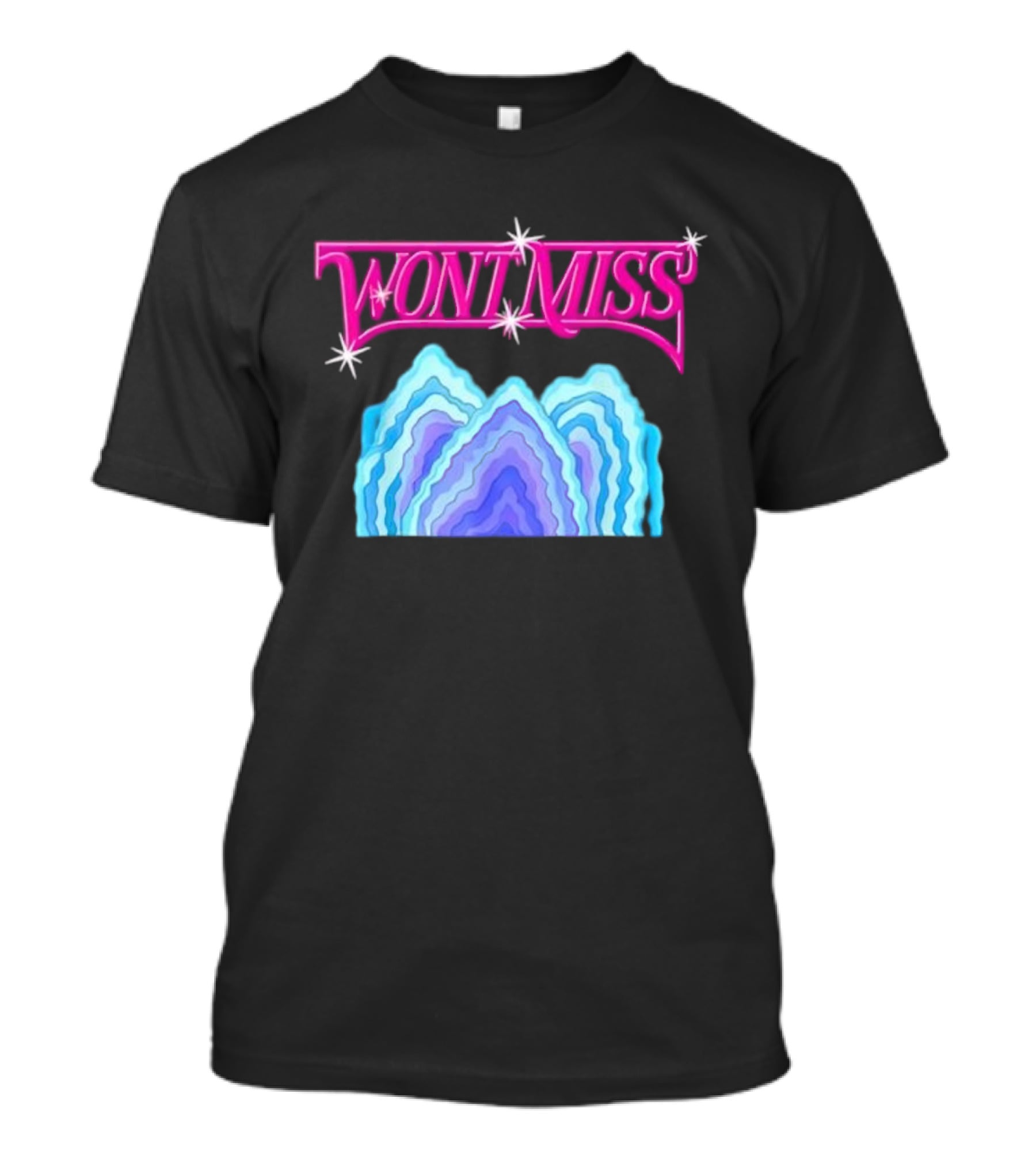 Won't Miss Blink Neon Mountain Waves T-Shirt