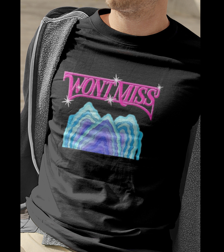 Won't Miss Blink Neon Mountain Waves T-Shirt