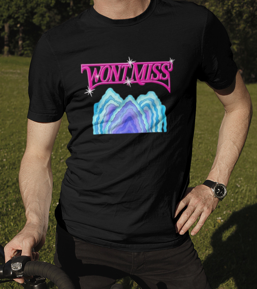 Won't Miss Blink Neon Mountain Waves T-Shirt