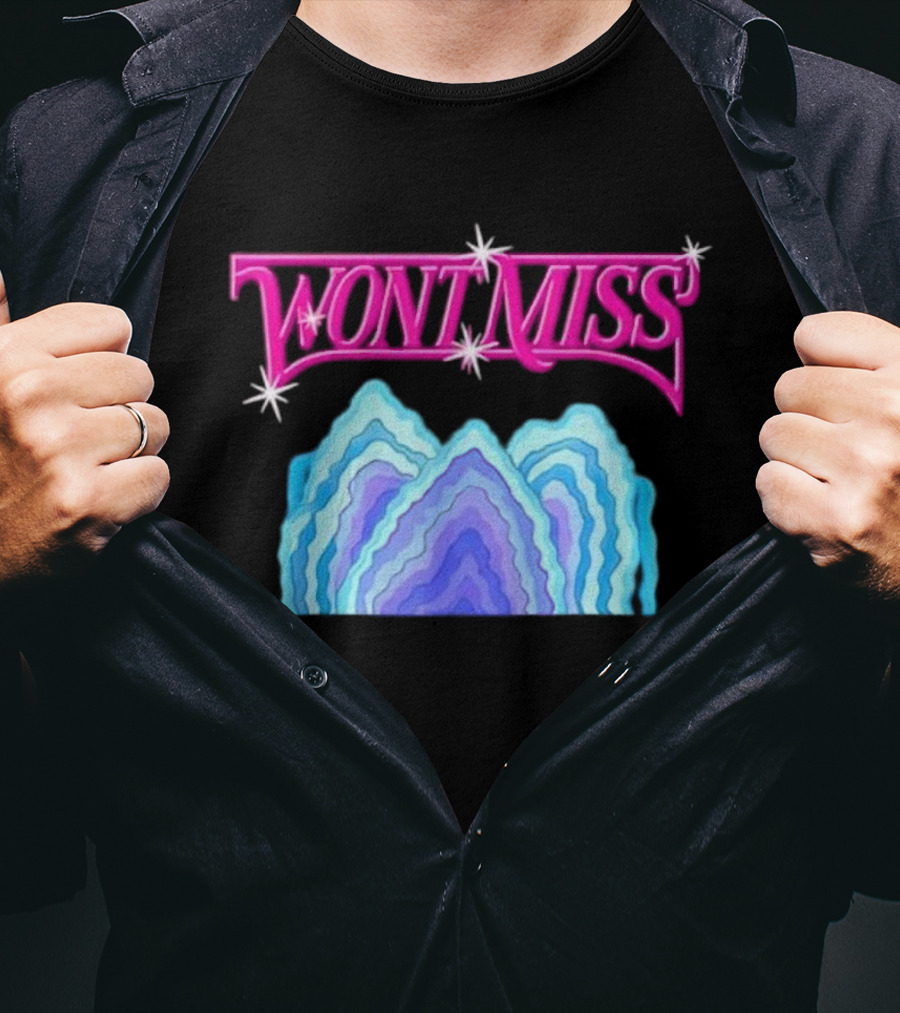 Won't Miss Blink Neon Mountain Waves T-Shirt