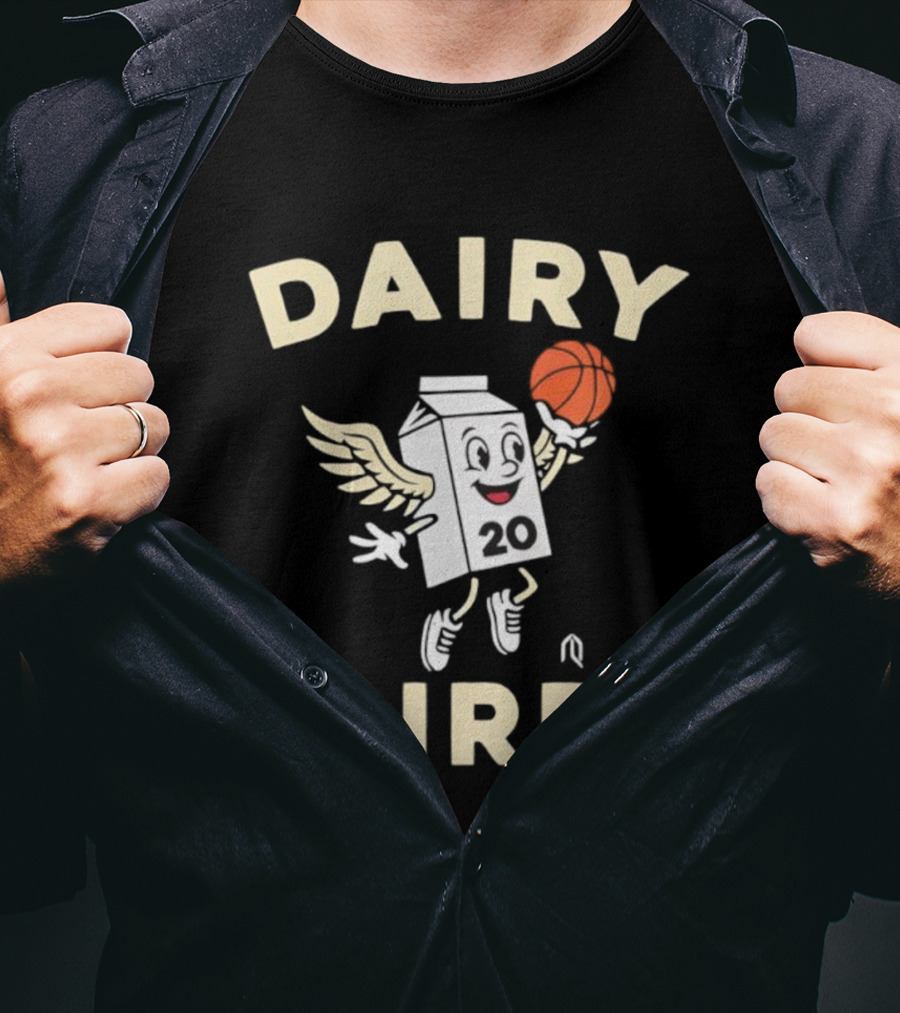 Dairy Bird 20 Winged Milk Carton Basketball T-Shirt