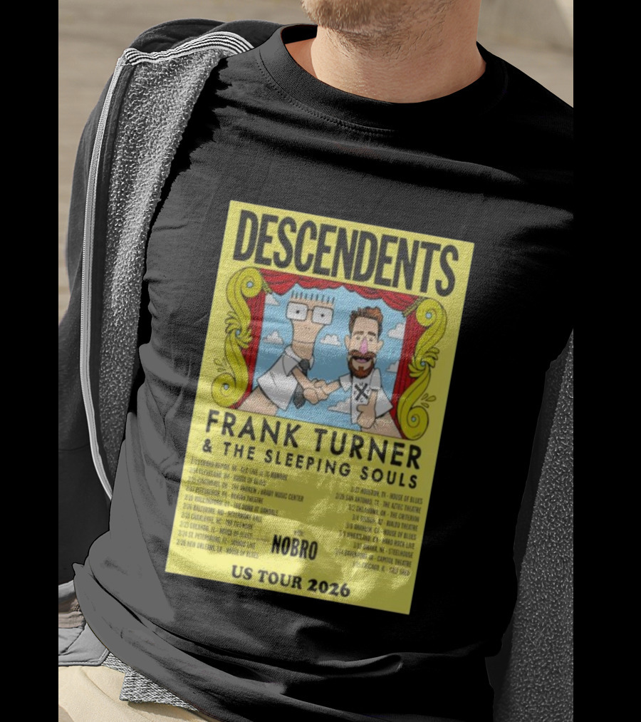 Descendents Frank Turner & The Sleeping Souls NOBRO US Tour 2026 With Concert Dates T-Shirt