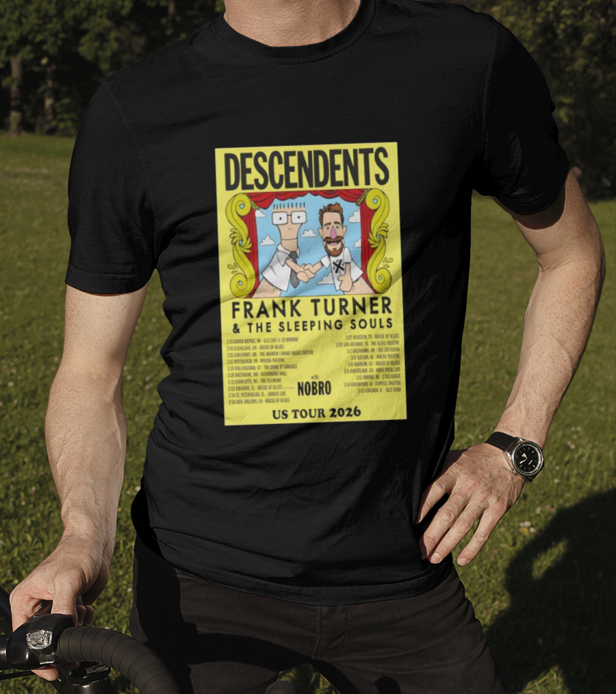 Descendents Frank Turner & The Sleeping Souls NOBRO US Tour 2026 With Concert Dates T-Shirt