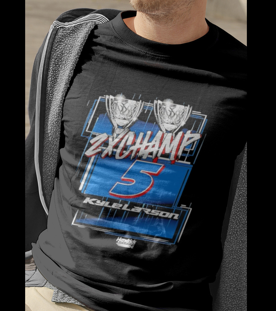 Kyle Larson 2X Champ Number 5 Hendrick NASCAR Cup Series T-Shirt
