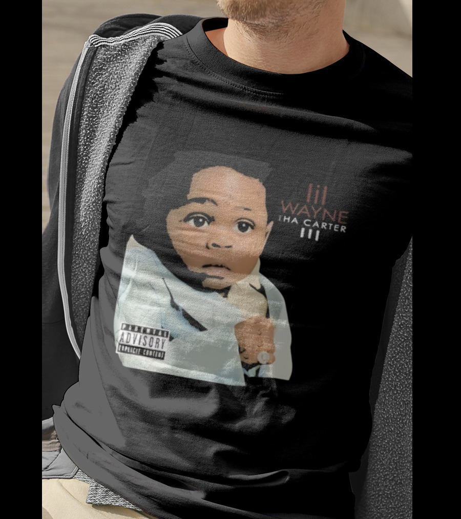 Lil Wayne Tha Carter III Album Cover Baby With Parental Advisory Explicit Content T-Shirt