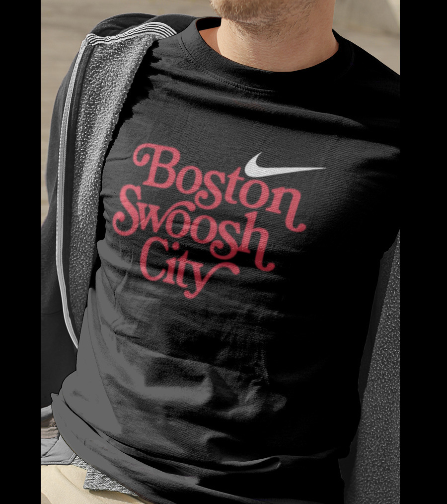 Boston Swoosh City Sportswear Iconic Nike Style T-Shirt