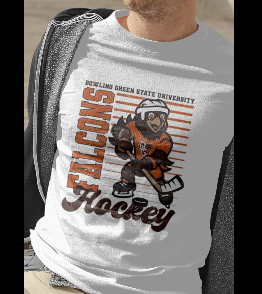Bowling Green Falcons Freddy Falcon Hockey BG Mascot T-Shirt