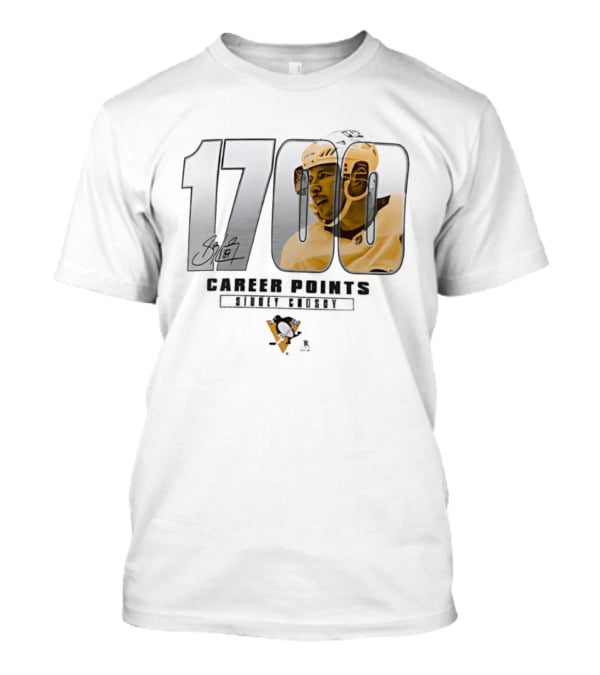 Sidney Crosby 1700 Pittsburgh Penguins Achievement Signature T-Shirt