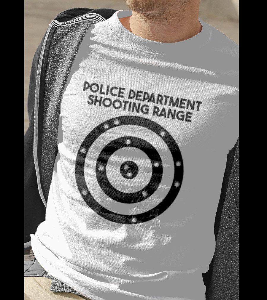 Police Department Shooting Range Target Practice Badge T-Shirt