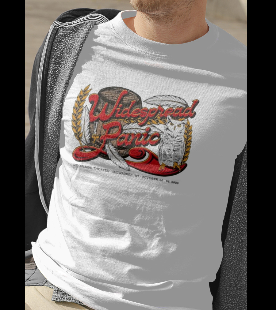 Widespread Panic Owl And Barrel Milwaukee Riverside Theater Event T-Shirt
