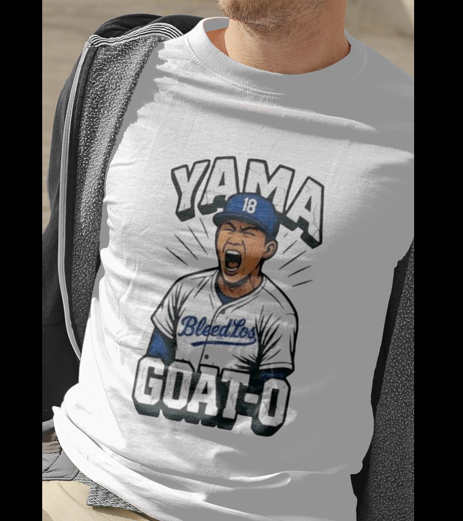 Yama 18 Bleed Los Goat-O Baseball Player T-Shirt