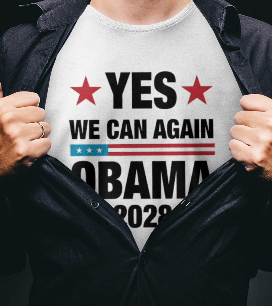 Yes We Can Again Obama 2028 Political Campaign T-Shirt