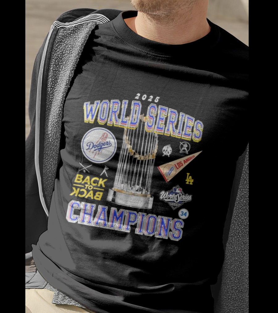 2025 World Series Champions Los Angeles Dodgers Back-to-Back Triumph T-Shirt