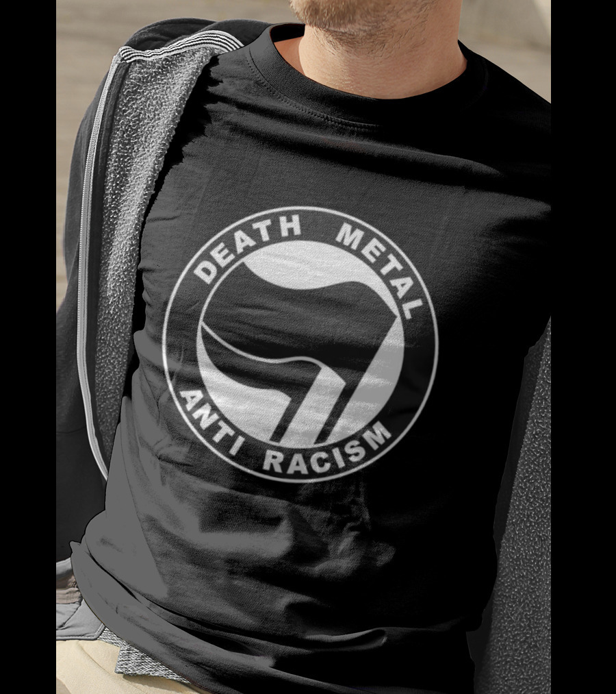 Death Metal Anti Racism Anti Fascist Action Antifa Flag Symbol T-Shirt