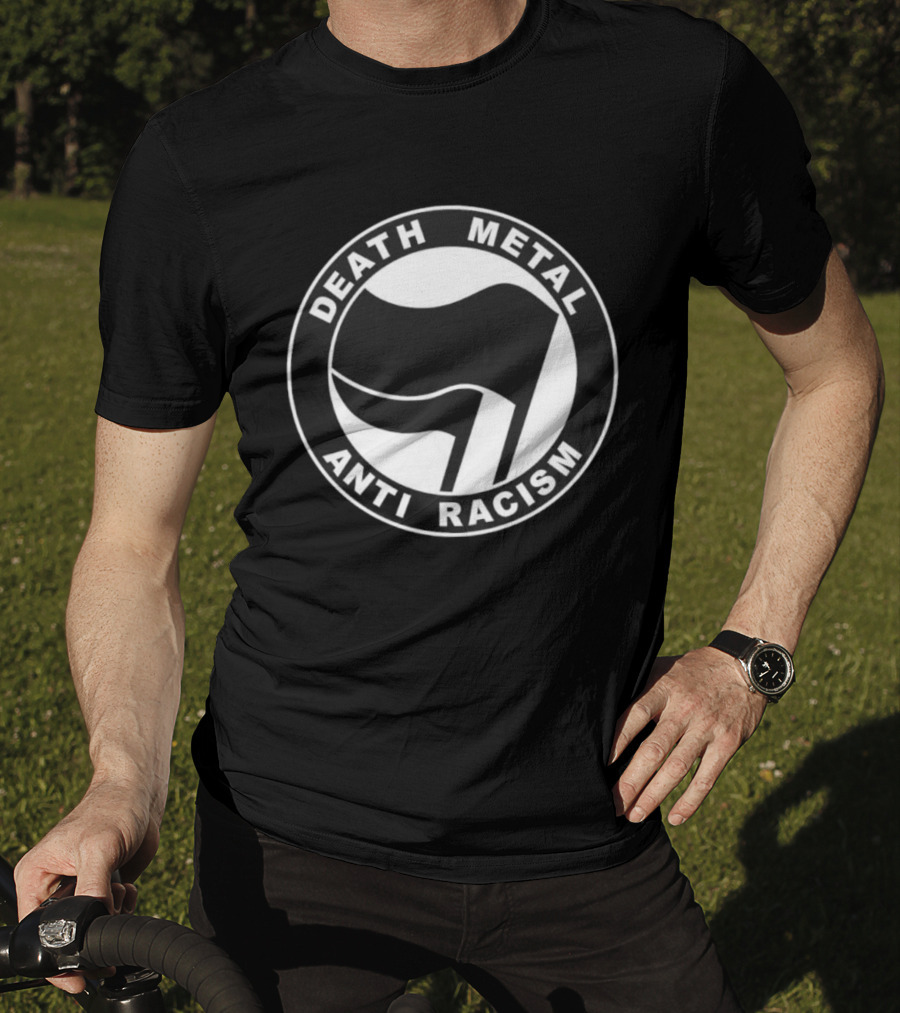 Death Metal Anti Racism Anti Fascist Action Antifa Flag Symbol T-Shirt