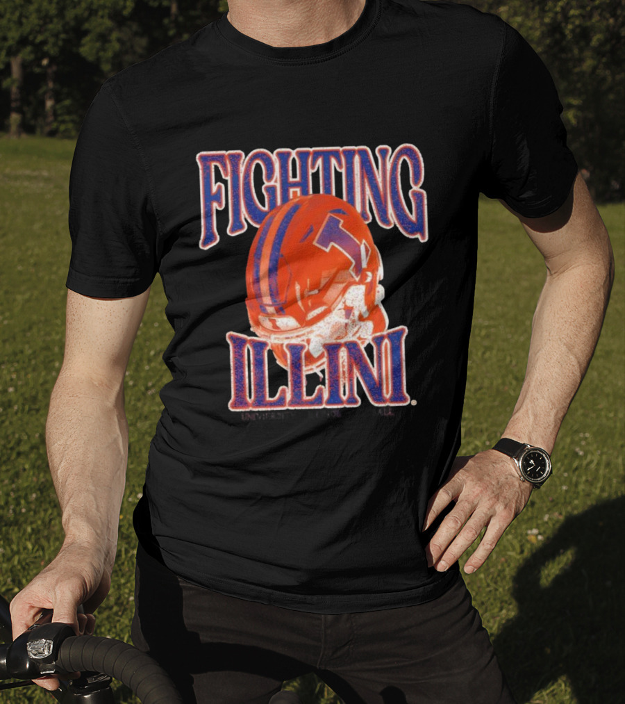 Fighting Illini Football Helmet Classic Design T-Shirt