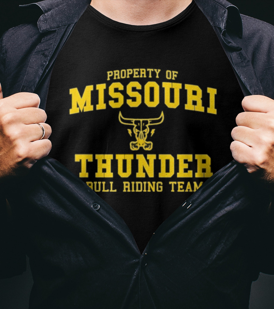 Property Of Missouri Thunder Bull Riding Team T-Shirt