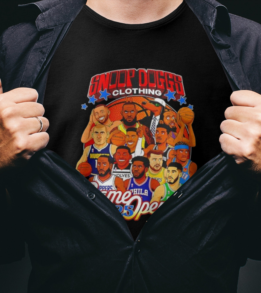 Snoop Doggs Clothing Game Opener NBA 2025 Legends T-Shirt