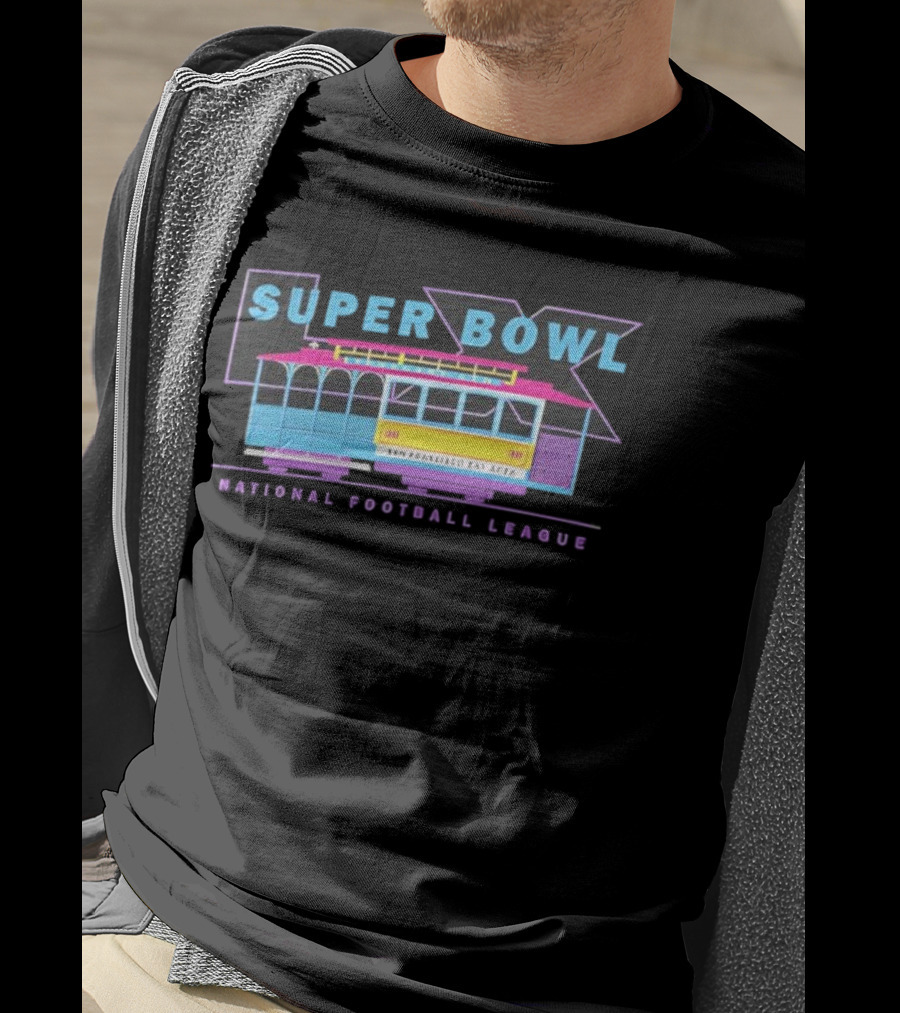 Super Bowl LX National Football League Retro Trolley Theme T-Shirt