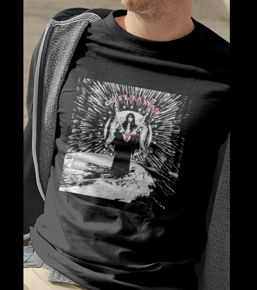 The Velveteers Go Fly Away Angel Wings Burst T-Shirt