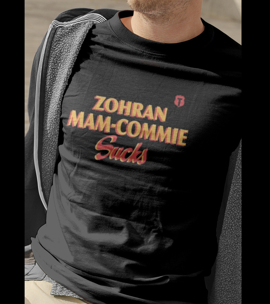 Zohran Mamdani Mam-Commie Sucks Red Text Icon T-Shirt