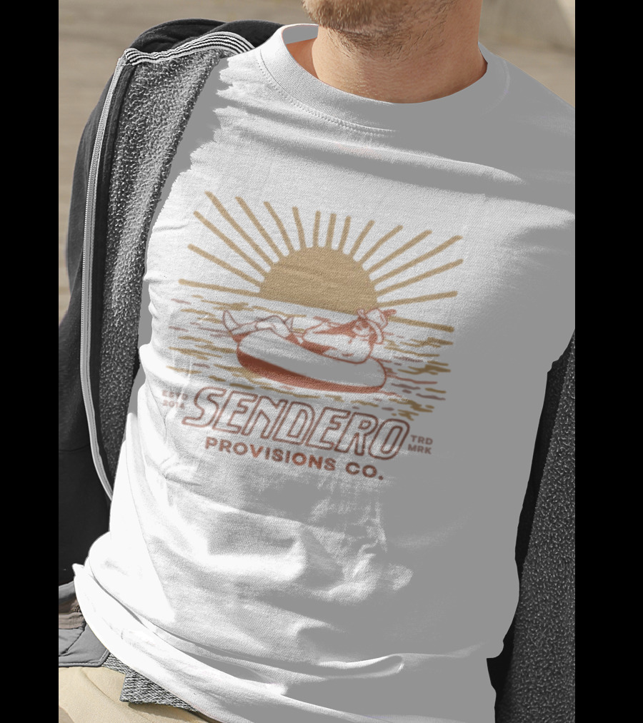 Sendero Provisions Co Out Yonder Est 2014 Sun And River Scene T-Shirt