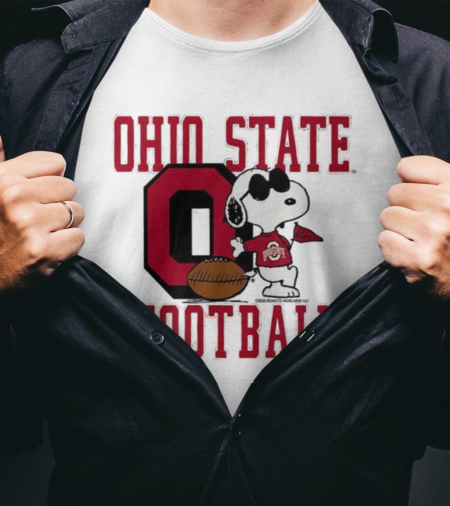 Ohio State Football Snoopy Joe Cool Peanuts Buckeyes Go Buckeyes T-Shirt