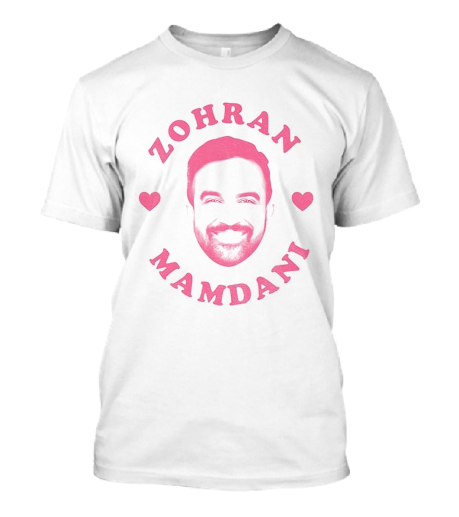 Zohran Mamdani Pink Heart NYC Mayor 2025 Political Campaign T-Shirt