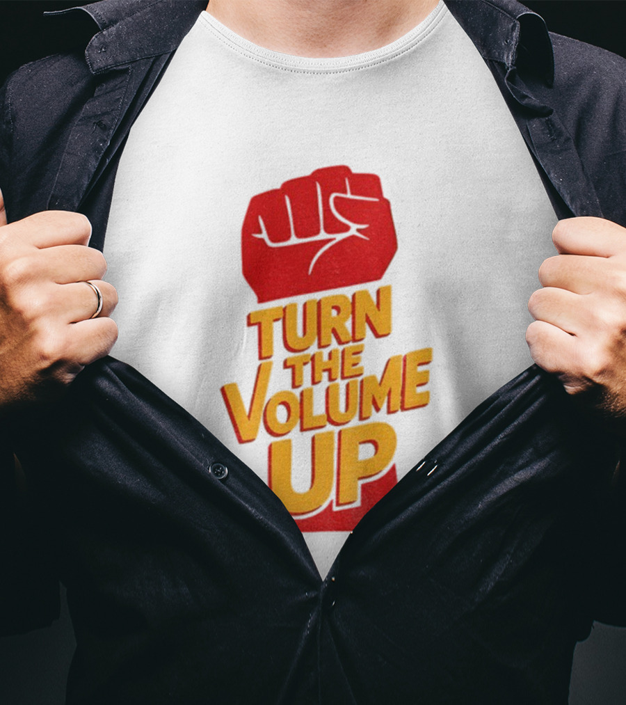 Turn The Volume Up Progressive Fist Symbol Mayor Mamdani NYC Elections 2025 T-Shirt
