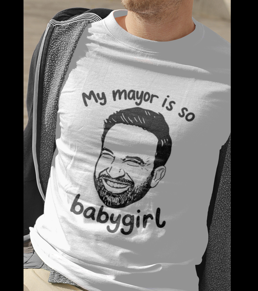 My Mayor Is So Babygirl Zohran Mamdani Big Face Smile T-Shirt