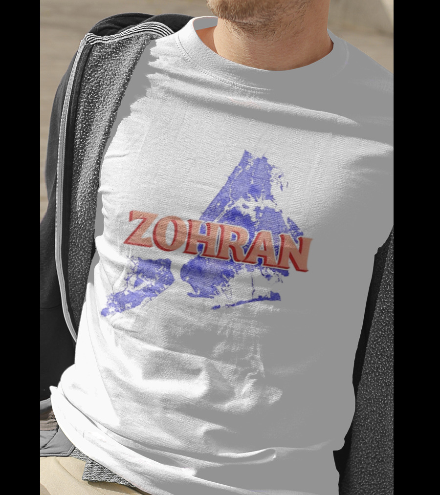 Zohran Mamdani NYC Mayor 2025 Campaign Blue Map Design T-Shirt