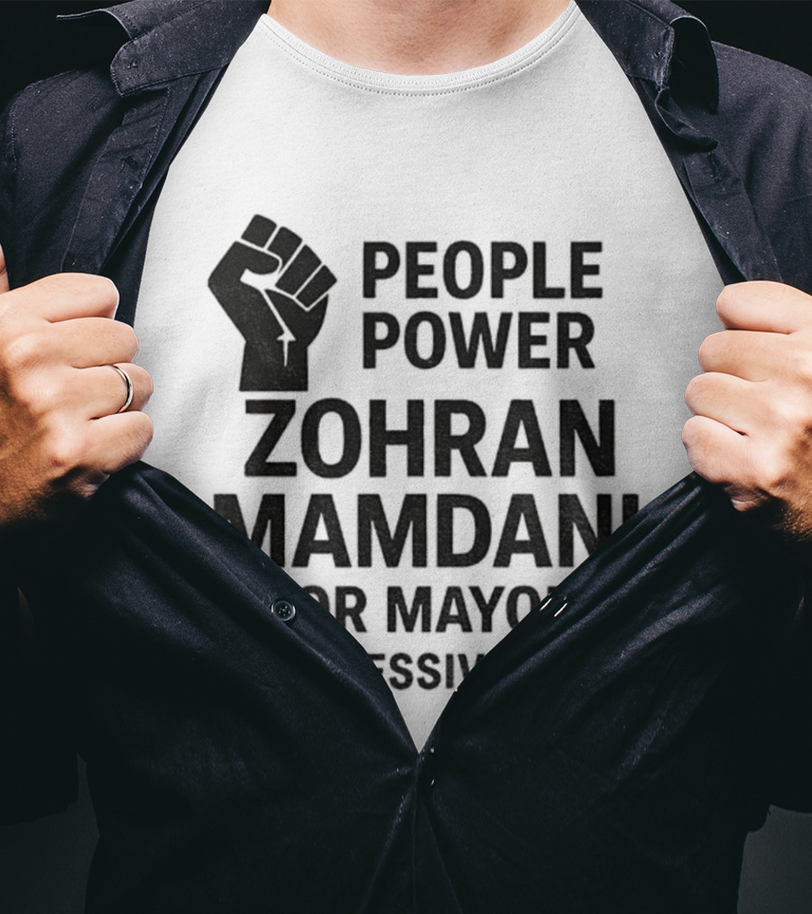 Zohran Mamdani People Power Progressive NYC Mayor Campaign 2025 T-Shirt