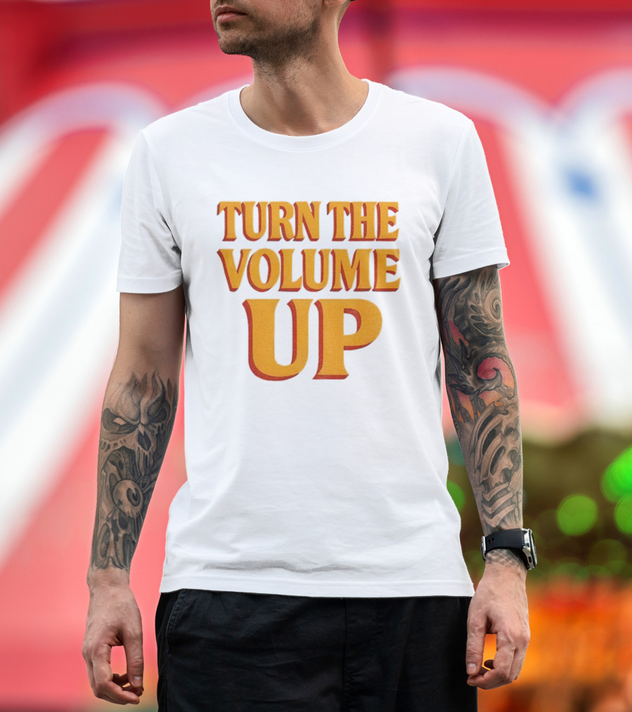 TURN THE VOLUME UP Zohran Mamdani Political Activism Apparel T-Shirt