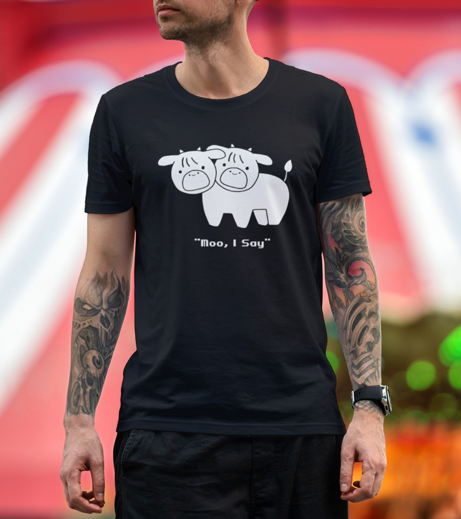 Cows Moo I Say Cute Double Cow Twins T-Shirt