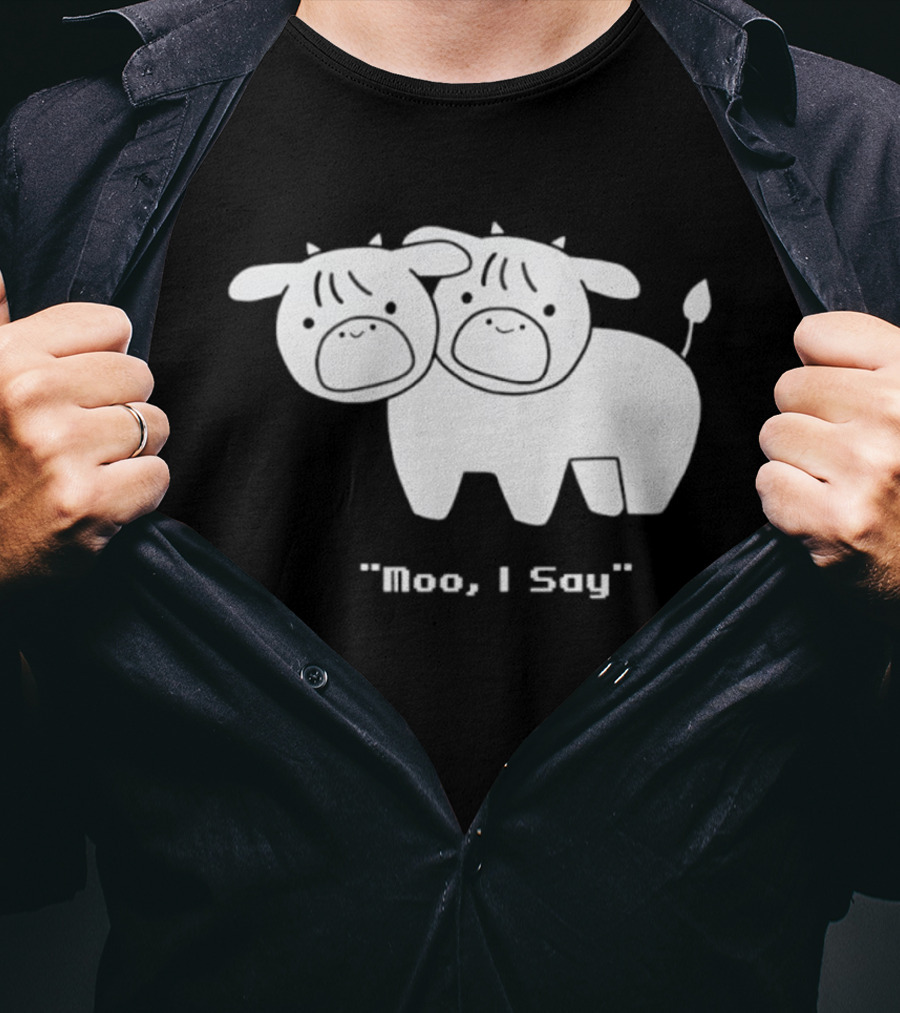 Cows Moo I Say Cute Double Cow Twins T-Shirt