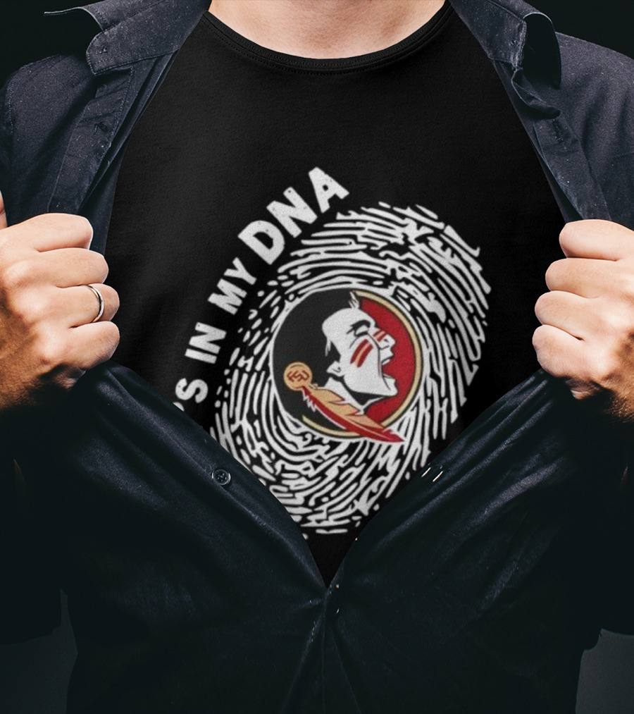 Florida State Seminoles It's In My DNA Fingerprint T-Shirt