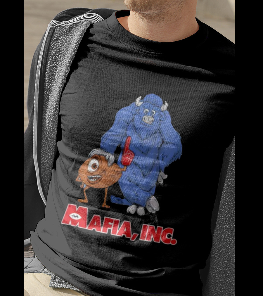 Buffalo Bills Mafia Inc Mascot Big Blue Yeti And Football Character T-Shirt