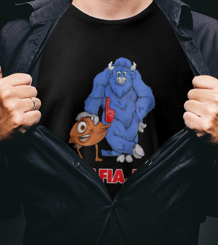 Buffalo Bills Mafia Inc Mascot Big Blue Yeti And Football Character T-Shirt